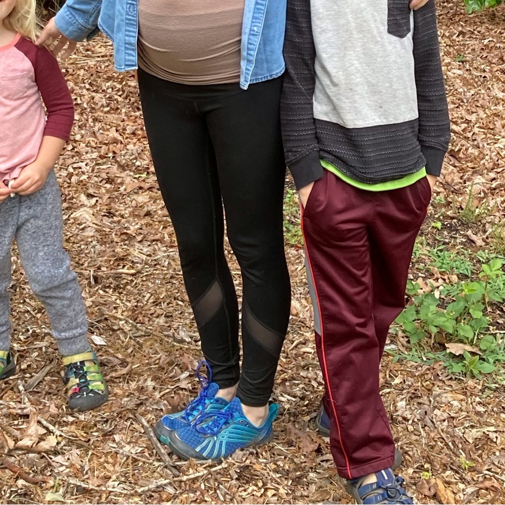 Pink Blush Black Maternity Leggings